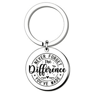 3/$25 Never Forget The Difference You've Made  Stainless Steel Keychain NEW